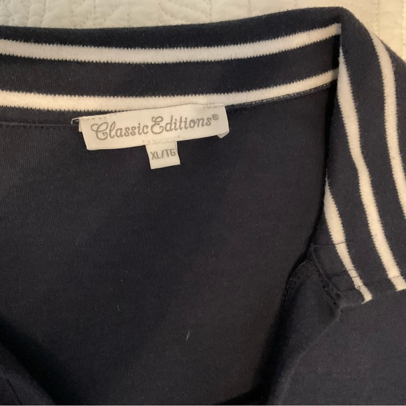 MISOOK NAVY BLUE NAUTICAL STYLE PULLOVER SWEATER, SIZE: XL - Picture 10 of 14